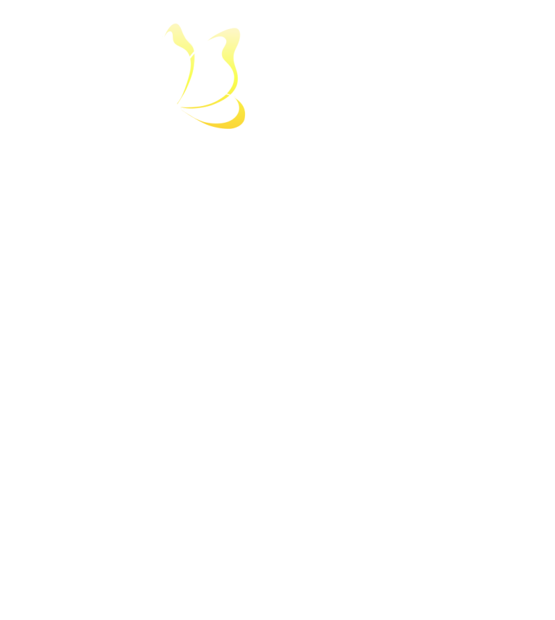Les mains et le papillon jaune des massages de Instant Lys